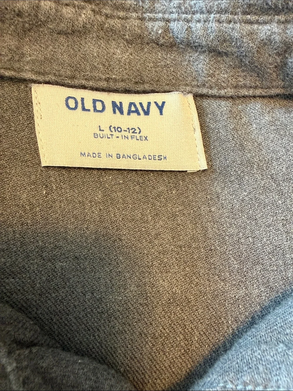 Old Navy Boy’s Heather Gray Button-Down Long Sleeve Shirt